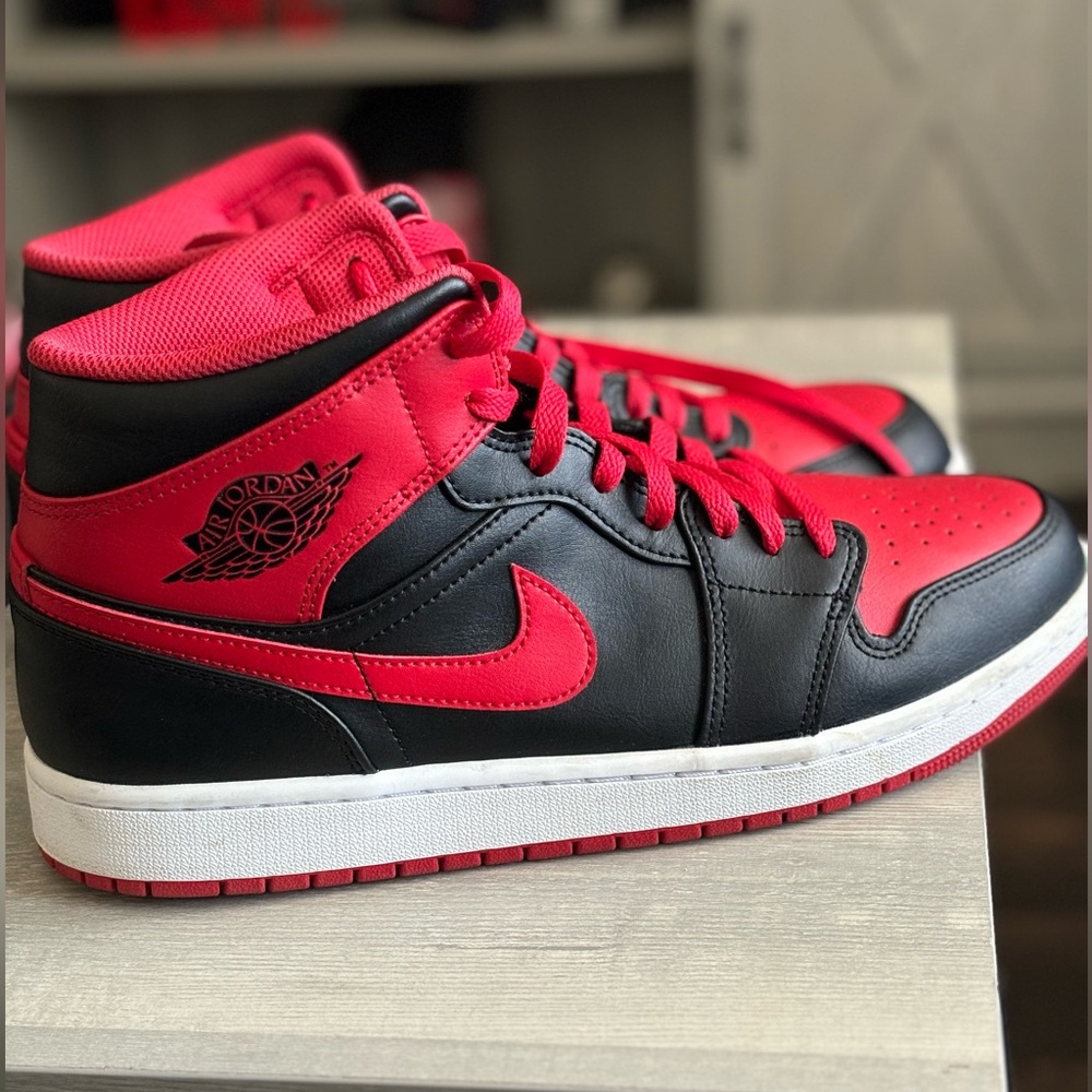 Nike Jordan Ones red and Black